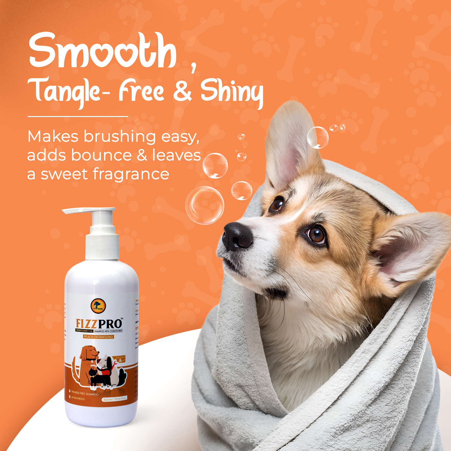 Petheeds Peach Detangling Dog and cat shampoo 300 ML - Image 4