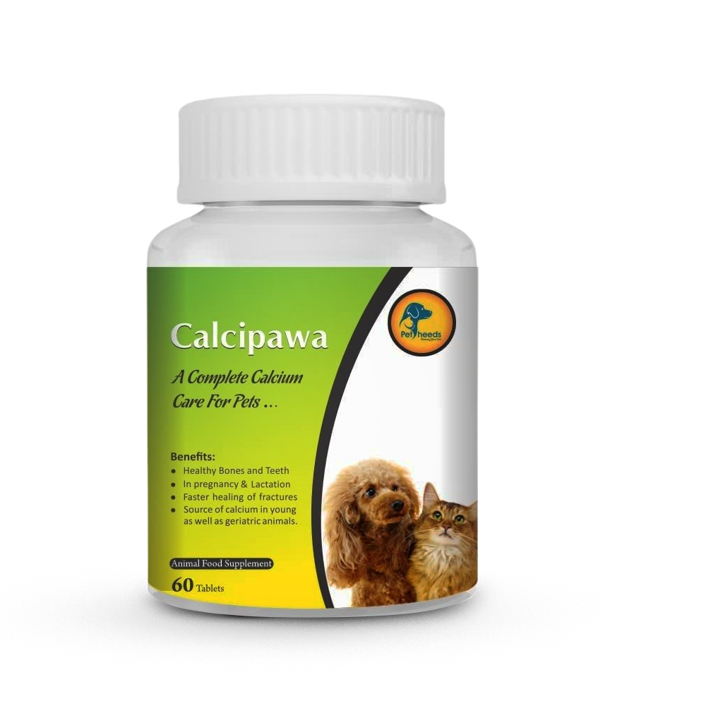 Calcipawa Calcium Tablet for Dog and Cats | Pack of 60 tablet